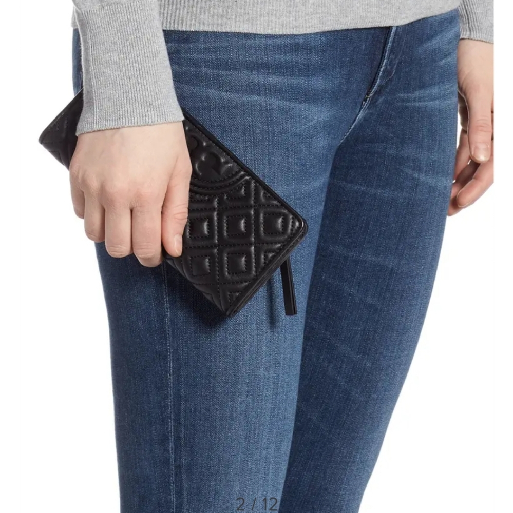 Tory Burch slim Fleming lambskin leather wallet